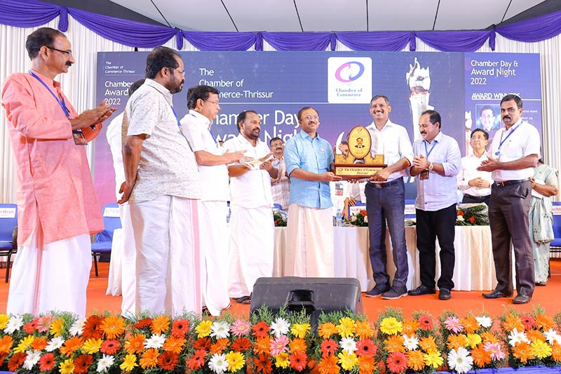 The young entrepreneur award from the chamber of commerce, Thrissur